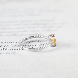 簡約黃水晶戒指 • 可調式FreeSize ~天然石寶石純銀戒指~11月誕生石Citrine 第3張的照片