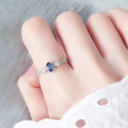 好美的藍寶石戒指 • 可調式FreeSize • 天然石寶石戒指 • 9月誕生石Sapphire 第6張的照片