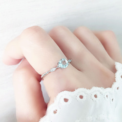 頂級海藍寶戒指 • 可調式FreeSize ~3月誕生石AQUAMARINE 第7張的照片