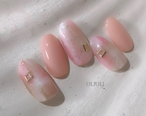 【020】ネイルチップ ニュアンスネイル シンプルネイル シンプルニュアンスネイル ネイルチップ（つけ爪） R＊ 通販