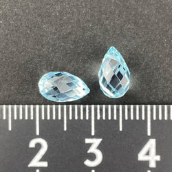 宝石質ブルートパーズ　ドロップカット9×5.5×5.5ｍｍ　㉞ 1枚目の画像