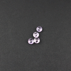 宝石質ピンクアメジスト　コインカット　6×6×3mm No.57 2枚目の画像