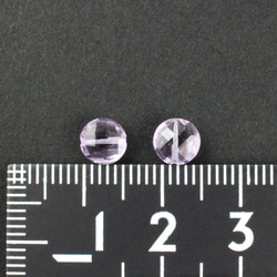 宝石質ピンクアメジスト　コインカット　6×6×3mm No.57 3枚目の画像