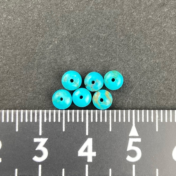 ターコイズボタン　4×2.5mm　㊺ 3枚目の画像