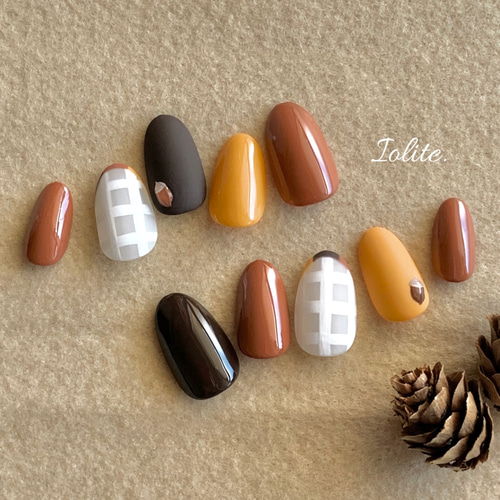 季 .18 秋色 どんぐり マスタードイエロー ブラウン キャメル 黄色