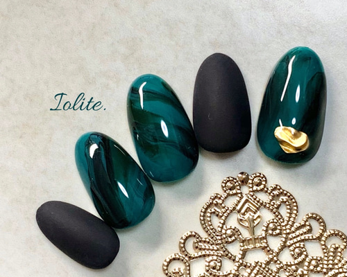 グリーンニュアンス ネイルチップ 07c02ea4e543e3069dac48f746f04e