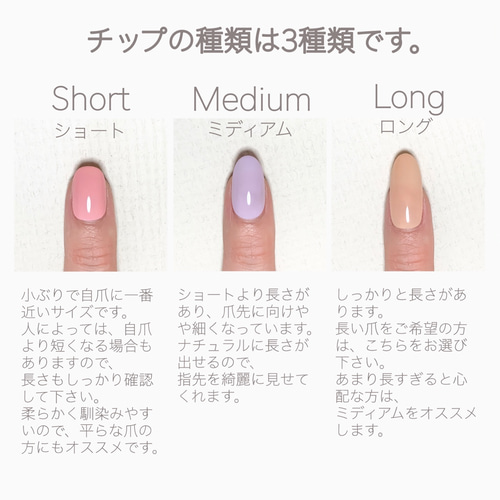 再販×5】サイズ確認用サンプルチップ〈送料無料〉 ネイルチップ ネイル 