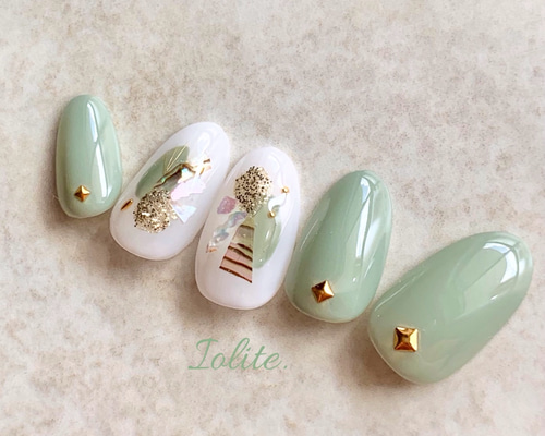 【sample】オーダーネイルチップ 推し活 付け爪 つけ爪 黄緑 ニュアンス sample】オーダーネイルチップ 推し活 付け爪 つけ爪 黄緑 ニュアンス