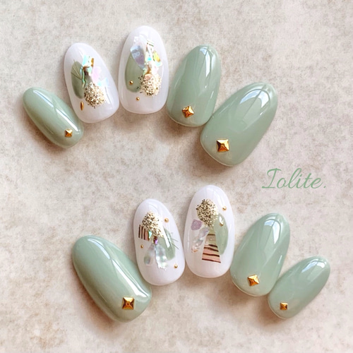 凜 .03 グリーン 緑 ニュアンス ブライダル 結婚式 成人式 前撮り 春