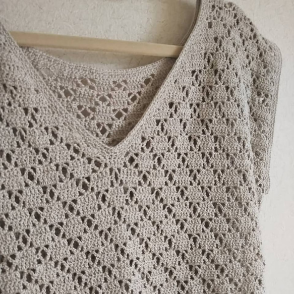 かぎ針編みのサマーセーター 1枚目の画像
