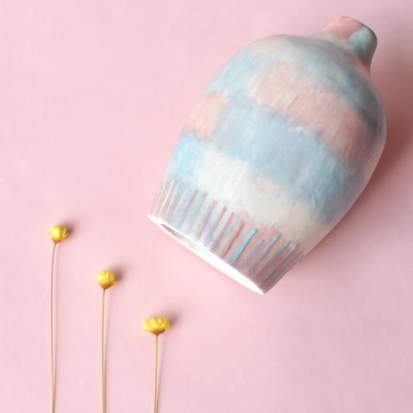 Striped vase 縞模様の花器 10枚目の画像