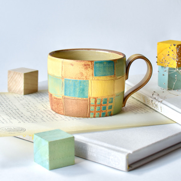 Toy blocks mug　積み木のマグカップ 06 1枚目の画像