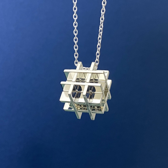W-Cube Puzzle Pendant SecretCube M Silver (Order Production) 2枚目の画像