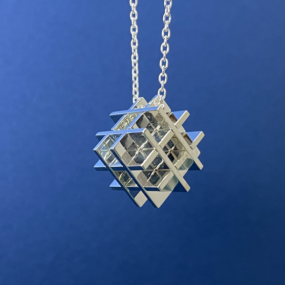 W-Cube Puzzle Pendant SecretCube M Silver (Order Production) 3枚目の画像