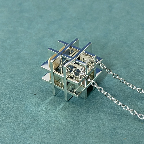 W-Cube Puzzle Pendant SecretCube M Silver (Order Production) 8枚目の画像