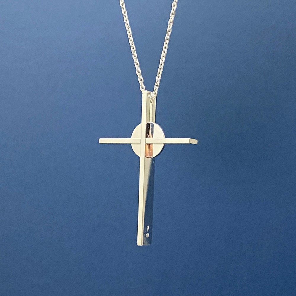 Puzzle Circle Cross Pendant (Order Production)