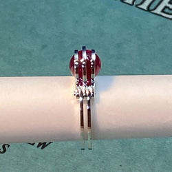 8mm Synthetic Ruby Sphere Ring 3枚目の画像