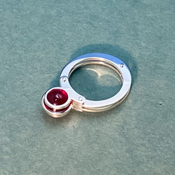 8mm Synthetic Ruby Sphere Ring 7枚目の画像
