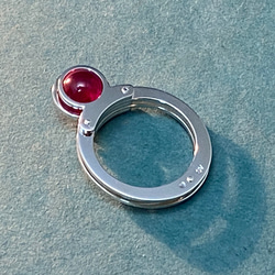 8mm Synthetic Ruby Sphere Ring 8枚目の画像