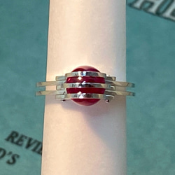 8mm Synthetic Ruby Sphere Ring 9枚目の画像