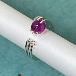 8mm sphere synthetic pink sapphire ring (Order Production) 1枚目の画像