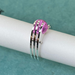 8mm sphere synthetic pink sapphire ring (Order Production) 7枚目の画像