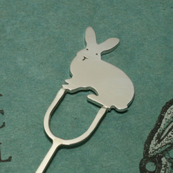 Rabbit-BookMark-1 兔子銀色書籤書籤 第3張的照片