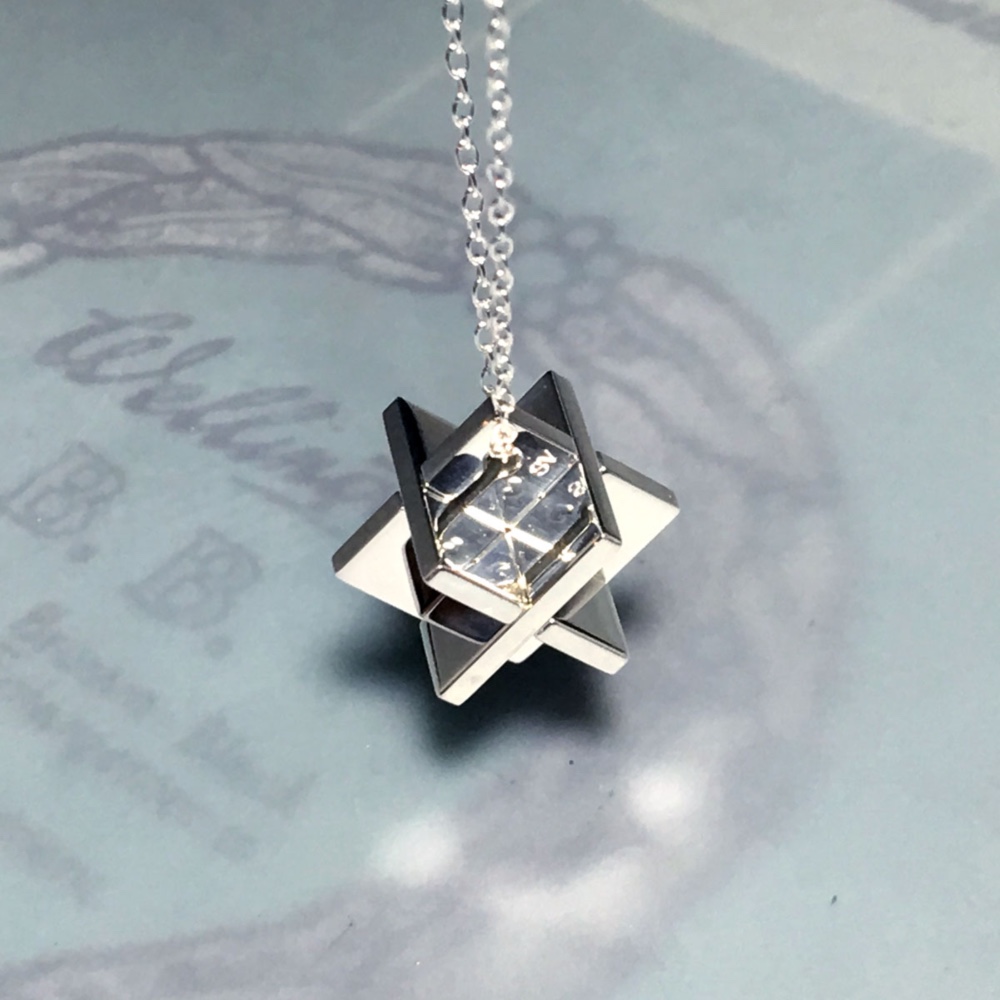 3pcs Puzzle Cube Pendant 銀製　パズル　キューブ　ペンダント＜受注制作＞