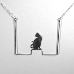 Cat-6 Square Necklace [Oder Production] Silver 2枚目の画像