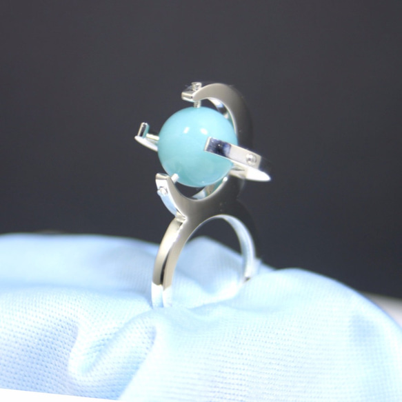 Sphere in the Moon Ring # 10 銀色 Amazonite Amazonite 第1張的照片