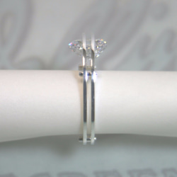 THe Parallel Lines Ring Silver CubicZirconia Oder Production 3枚目の画像