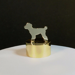 Paper Weight Dog-13 SV+Brass Toy Poodle [Oder Production] 1枚目の画像