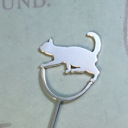 Cat-10 BookMark Cat Silver [Oder Production 7days]シルバーブックマーク 4枚目の画像