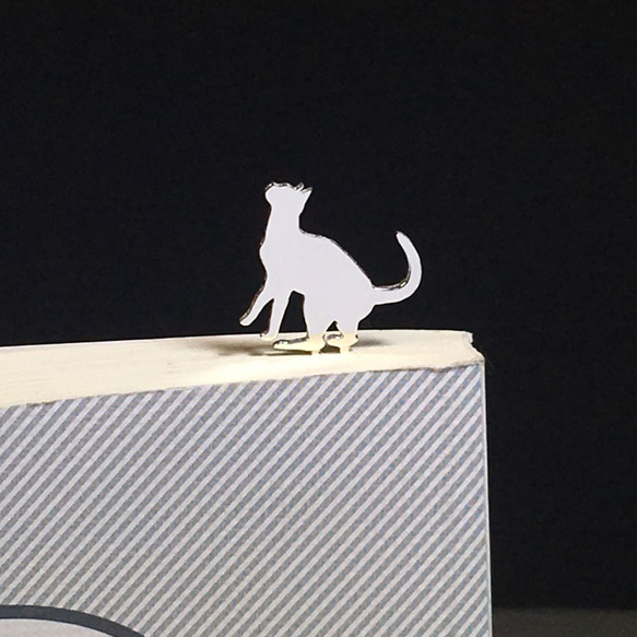 Cat-11 BookMark Cat Silver [Oder Production 7days]シルバーブックマーク 1枚目の画像