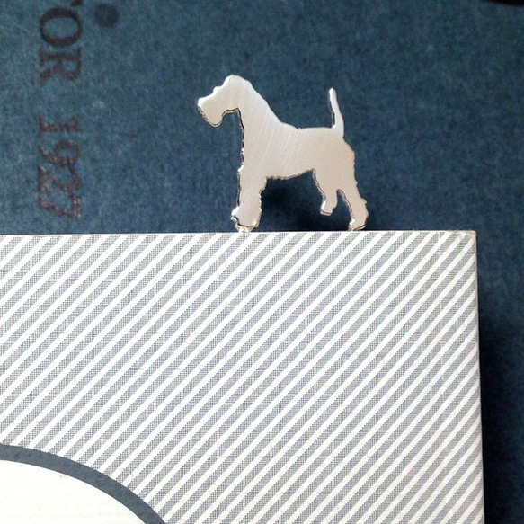 Dog-BookMark-2 銀色書籤書籤 第1張的照片