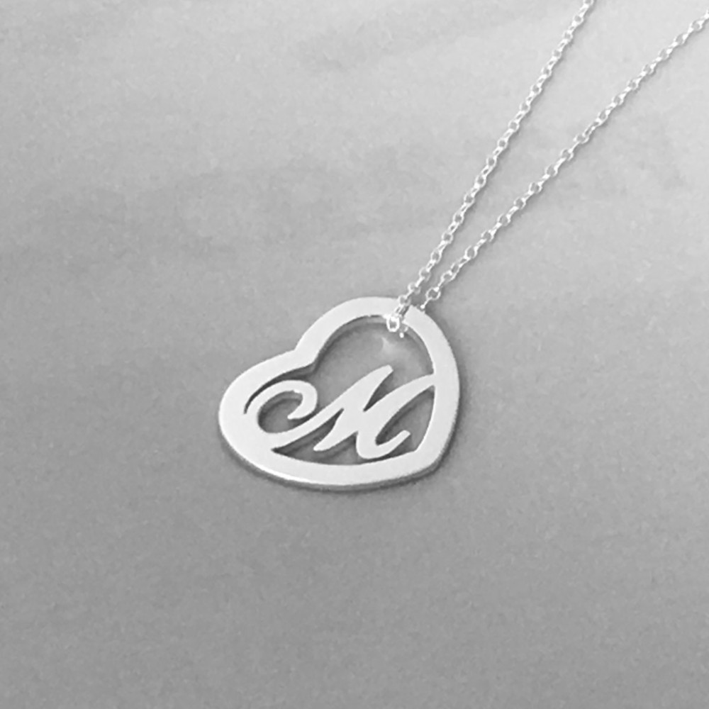 Open Heart Initial Pendant [OrderProdact] オープンハートイニシャルペンダント