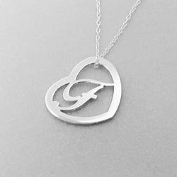 Open Heart Initial Pendant [OrderProdact] オープンハートイニシャルペンダント 5枚目の画像