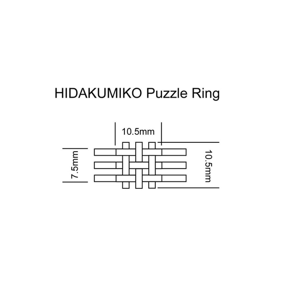 HIDAKUMIKO Puzzle Ring Silver <order puroduction 7days> 5枚目の画像