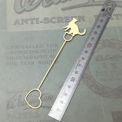 Cat-11 Brass bookMark Largesize(Oder Production)貓書籤 第4張的照片