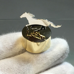 Horse-1 Mini PaperWeight Silver+Brass <order production 7day 1枚目の画像