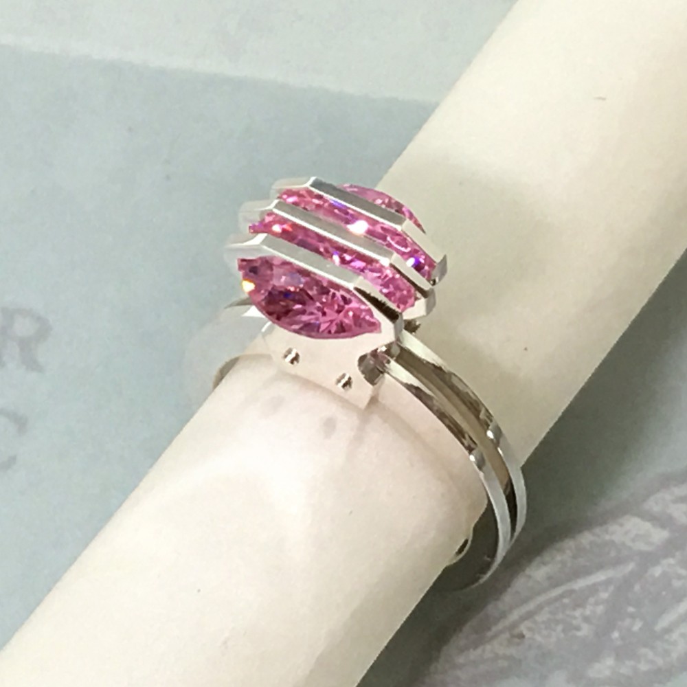 Three Parallel Lines CZ Ring<Order Production> Silver
