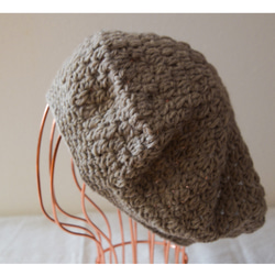 手編みベレー帽 2枚目の画像