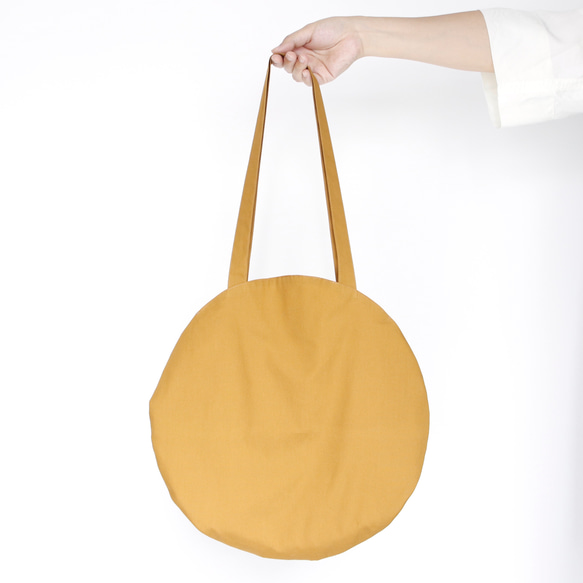 ラウンドトートバッグ BEIGE "piirakka tote bag" 3枚目の画像