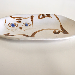 トラ猫　小皿 4枚目の画像