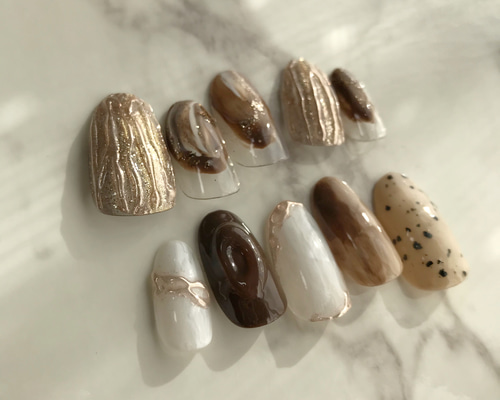 【未使用】ネイルチップ　ニュアンスネイル さくらニュアンスネイル◇ネイルチップ【haru-No.27】 ネイル