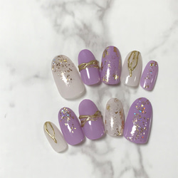 パープル ニュアンス ネイルチップ 0_23de09b8a2a095c004f515072281