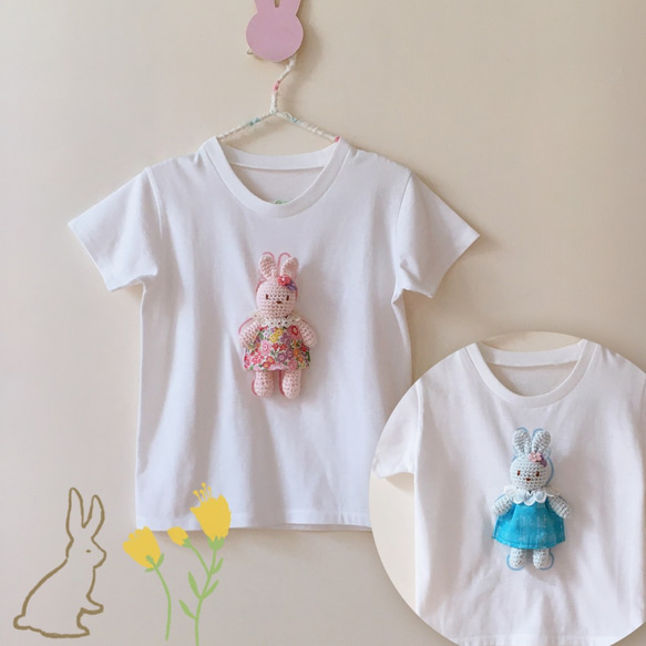 ぬいぐるみを持ち運べるTシャツ（ウサギ1点のみ） 1枚目の画像