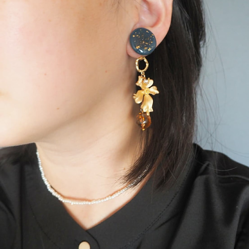 2way アンティーク アシンメトリー イヤリング ピアス ぴあす いやりん