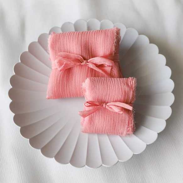 シルクリボン / Crinkle Silk Ribbon / Candy Pink リボン・テープ Kyo 