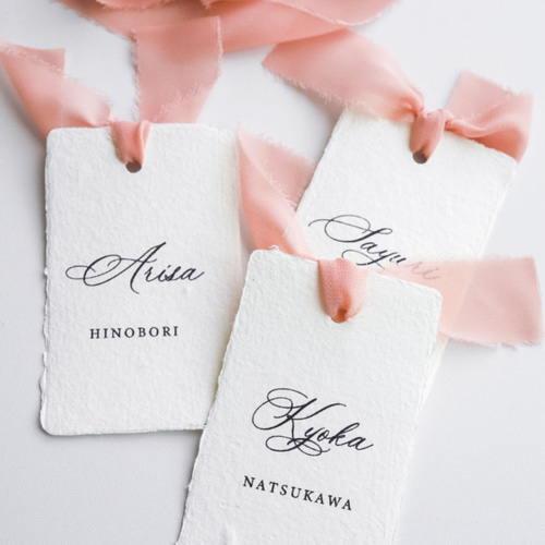 コットンペーパー×シルクリボン/ 席札 / 結婚式 その他素材 Kyo Too 